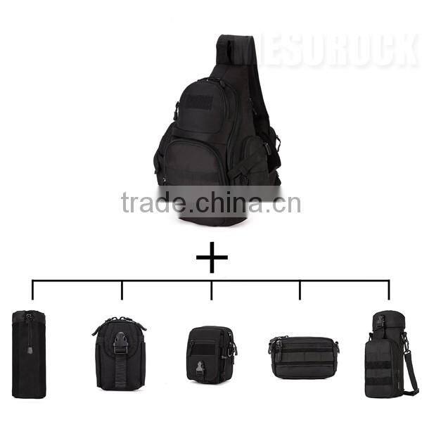 Heavy Duty Tactical Military Daypack Sling Chest Pack Bag Large Shoulder Bag