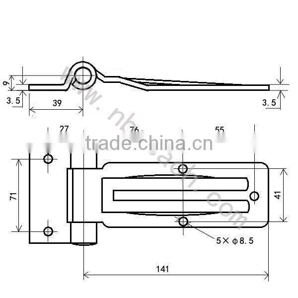 Stainless Steel Flush Hinge for Cargo Tralier
