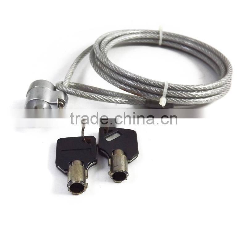 High quality laptop password lock chain cable with two keys, laptop locking cable,