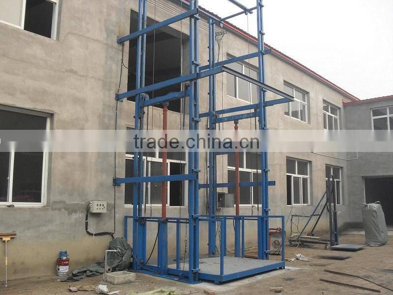 Chinese Hydraulic Guide Rail Chain Lift CE approved