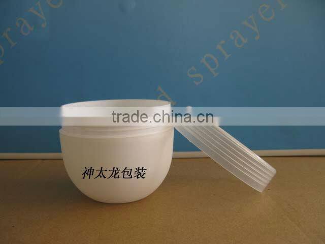 Round plastic jar with lid 500g