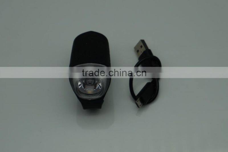 bicycle light rechargeable,usb rechargeable,silicone bicycle light,0.5w white led