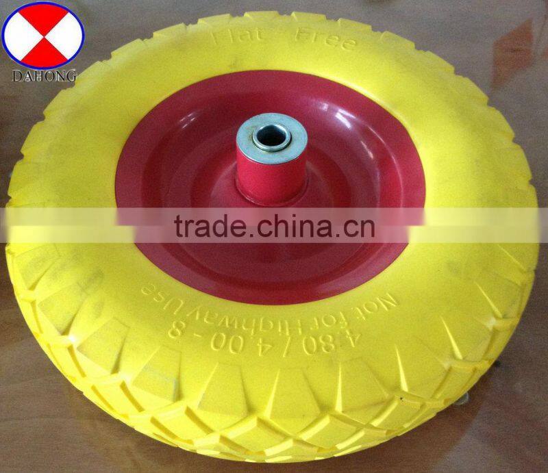 PU foaming rubber wheel size 400-8,16*400-8tire wheels