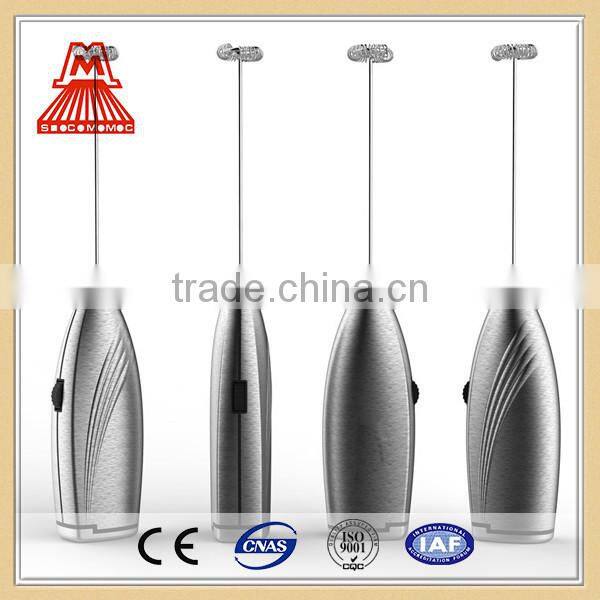 2016 hot promotional stepless speed handheld Stainless steel electric milk frother