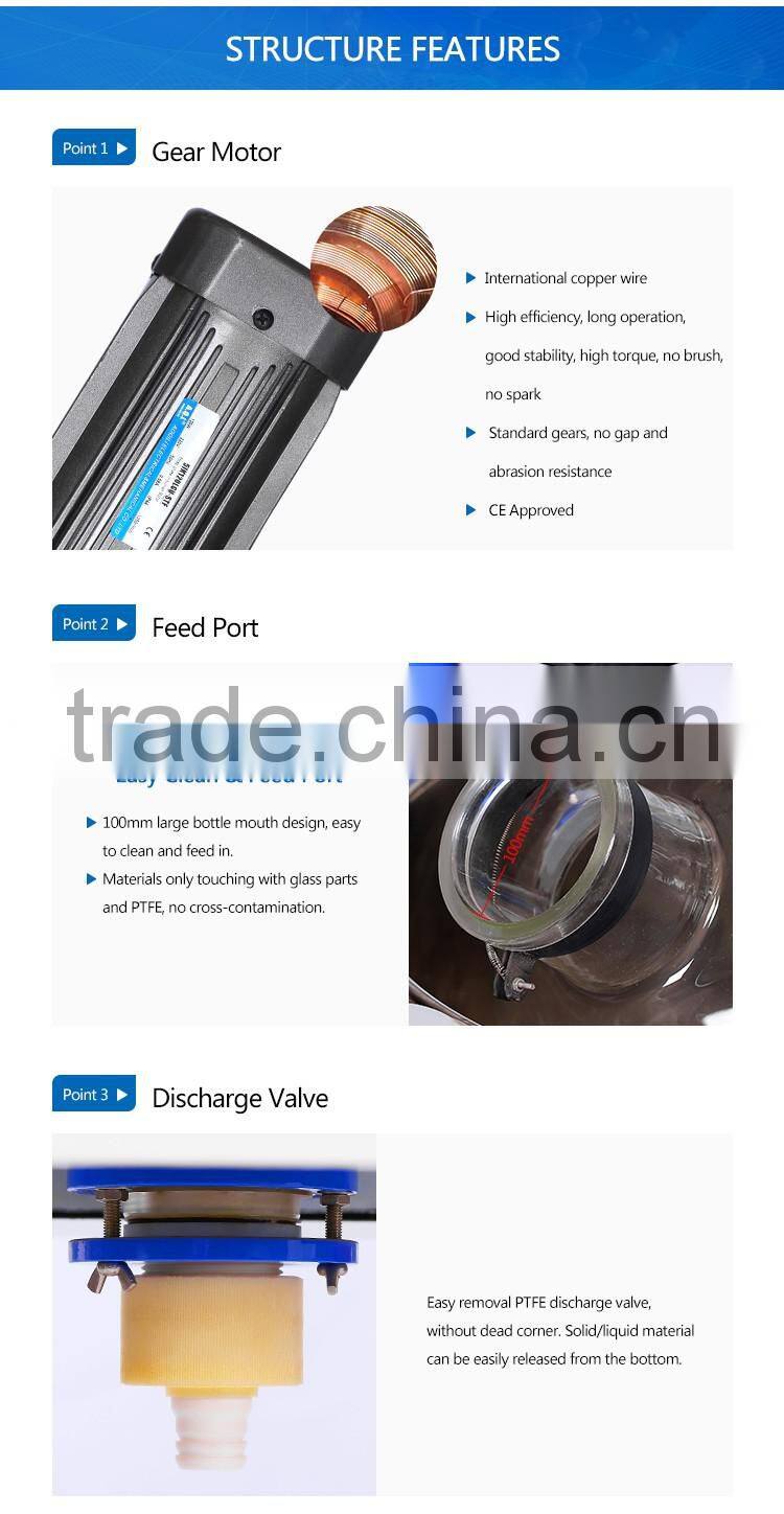 Single Layer Glass Reactor Vessel