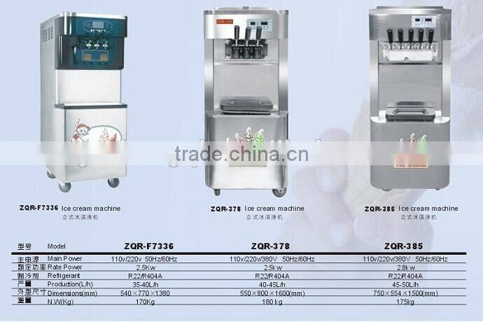 Commercial soft serve ice cream machine/mcdonald's soft ice cream machine,5 flavour ice cream machine ZQR-385