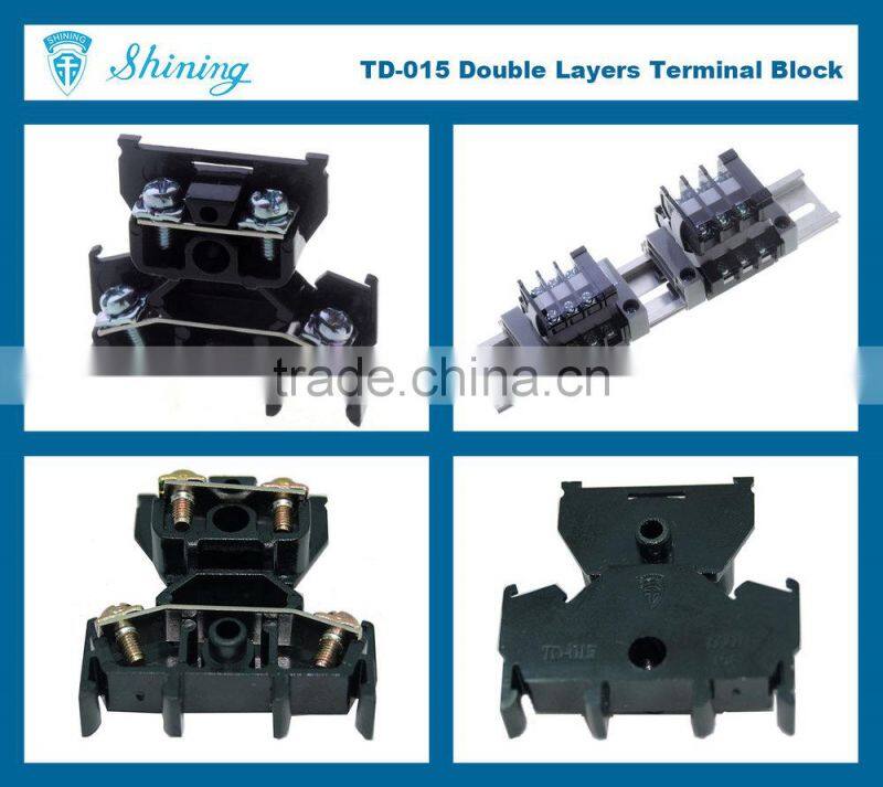 TD-Series Taiwan Din Mount Deck Double Level Layer Terminal Block