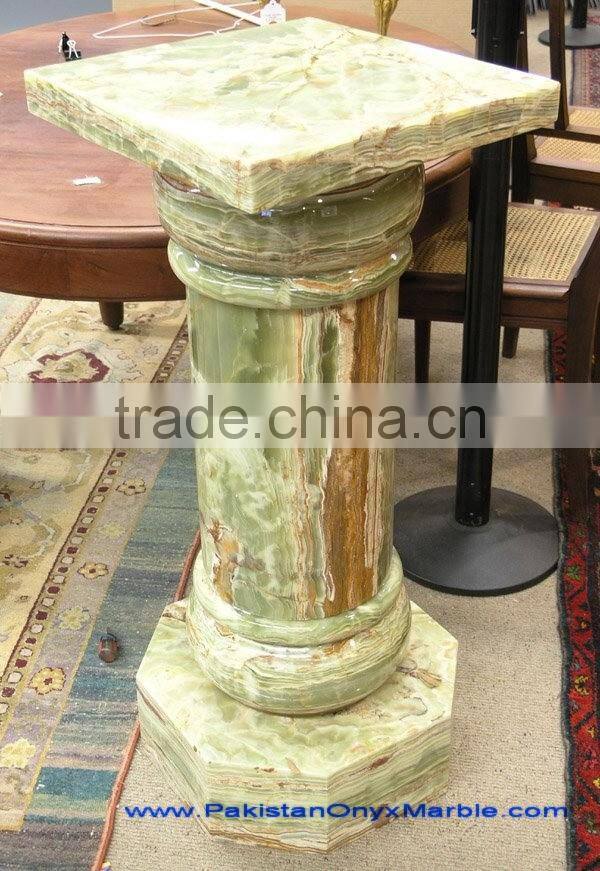 GOOD QUALITY EXPORT QUALITY DARK GREEN ONYX PEDESTALS COLLECTIONS