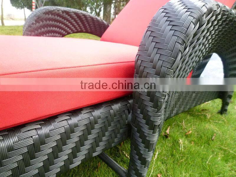 A - patio rattan furniture stylish rattan chaise lounger beach lounger 2063L