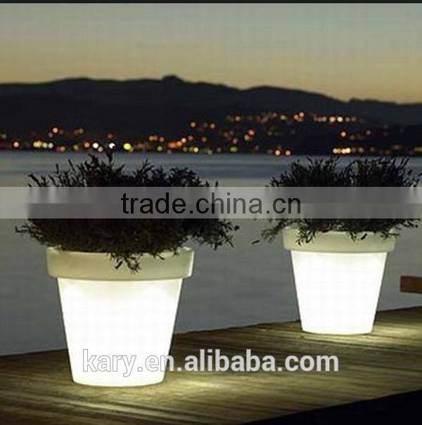 Flower Pot Rechargeable Plastic LED Plant Pot