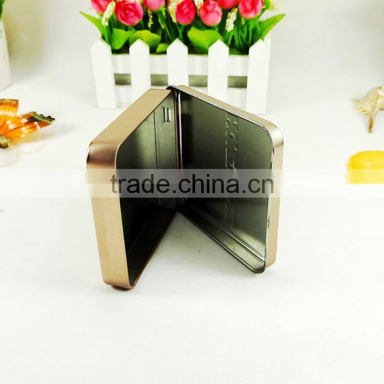 factory sale rectangular hinged cigar tin metal box