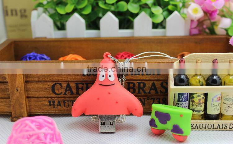 creative cartoon pvc usb flash drive shell