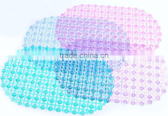 Heart Non-Slip PVC Mini Bath Mats,Heart PVC Anti slip Bath tub Appliques w/suction cup, Customized pvc mini bathroom mat