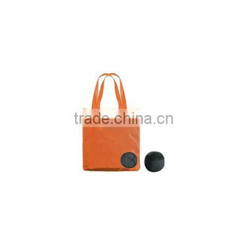 Promotional foldable reusable shopping bag in pouch