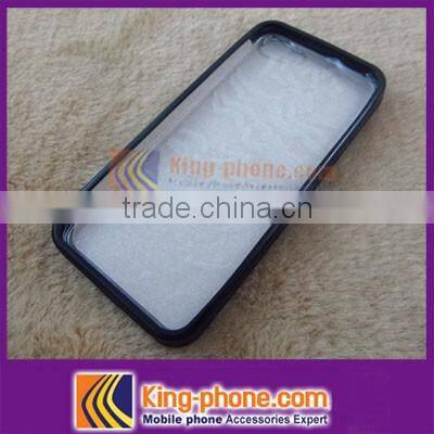 2016 Hot Sale ! Clear Hard PC & TPU Back Cover Case For iPhone 5,tpu pc case