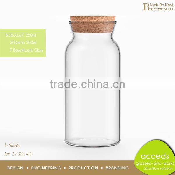 Custom Heat Resistant Clear 250ml Milk Bottle