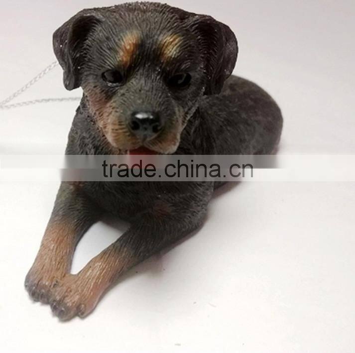 Rottweiler dog Romania resin christmas tree decoration