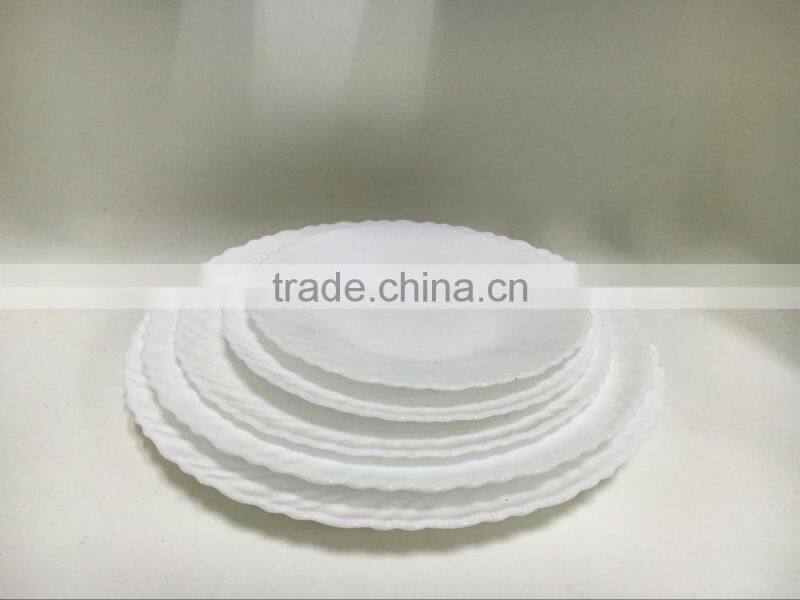 New opal tableware cheap white china plate