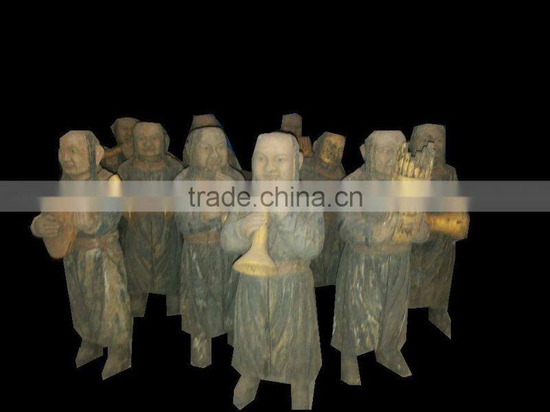 Hand Made Antique Wood Carving Statue For Sale