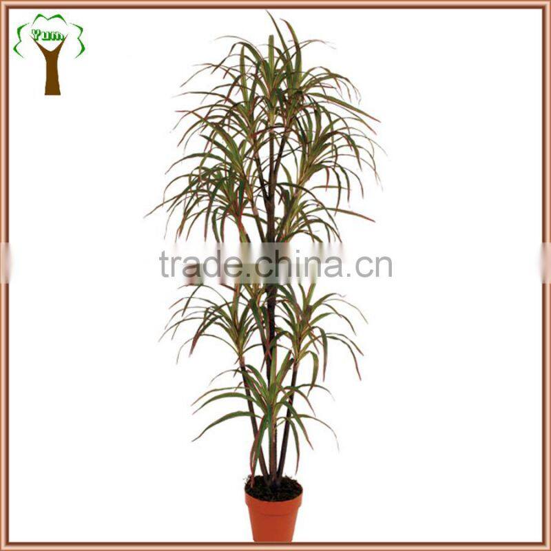 fake dracaena plant with red pot for indoor decoration