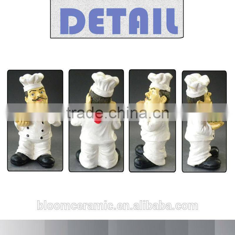 Polyresin hot sell fat chef figurines wholesale