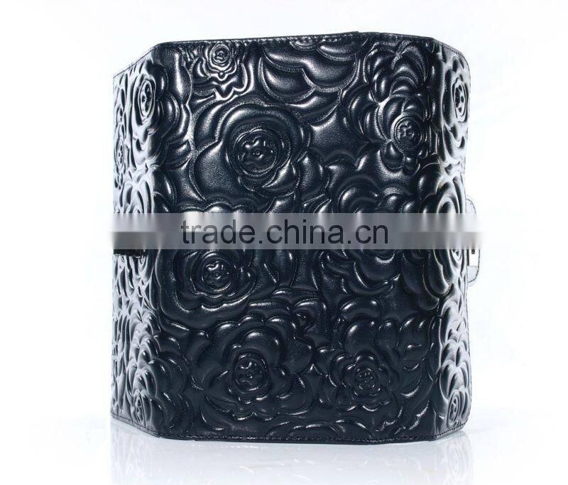 Girl genuine leather wallet zipped money pocket/bag with card slots