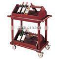 Guangzhou wholesale hotel supplies stainless steel trolley tea pot storage trolleys tea serving trolley C268