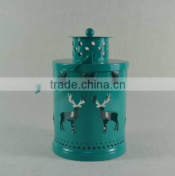 Christmas snowing metal lantern