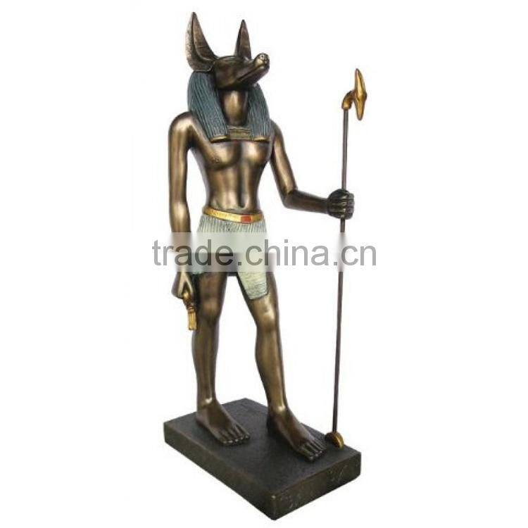 Handicraft sculpture egyptian home decor bronze anubis statue