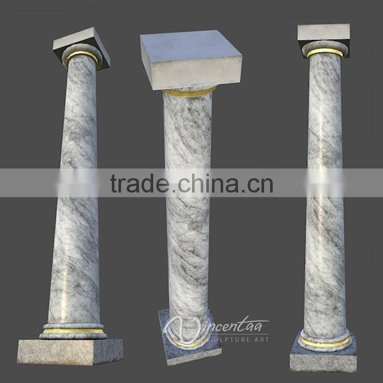 architectural natural stone carving square gate pillars for sale