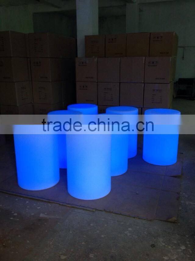 led cylinder light bar table/illuminated led bar table/led high bar table