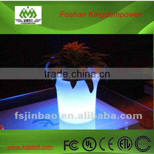 plastic decorative led rechargeable illuminous flower pot