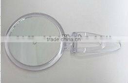 Plastic Small round Folding swivel stand table mirror