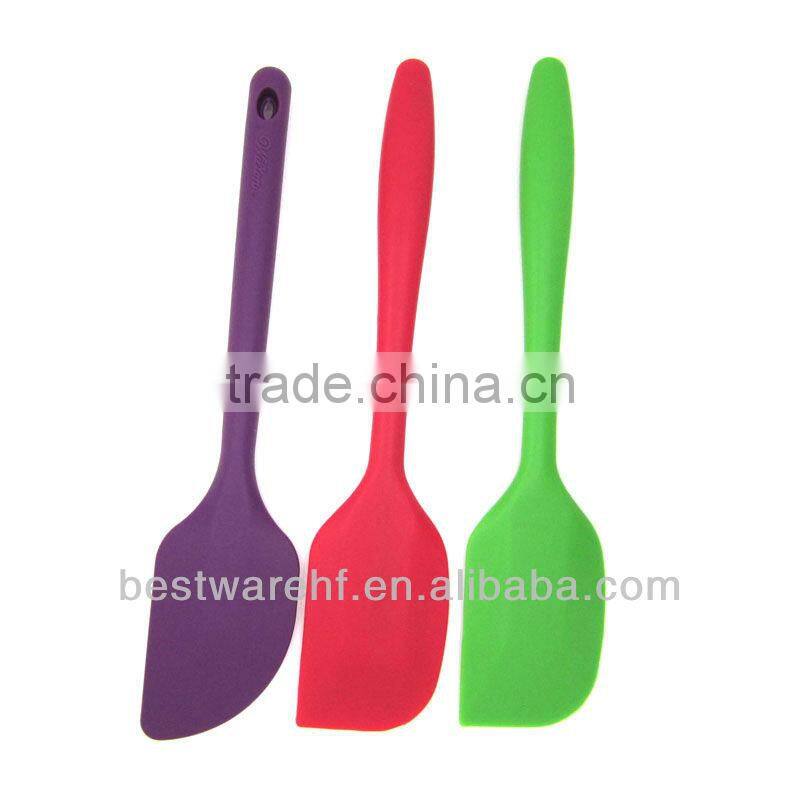 silicone spoon with stainless steel handle