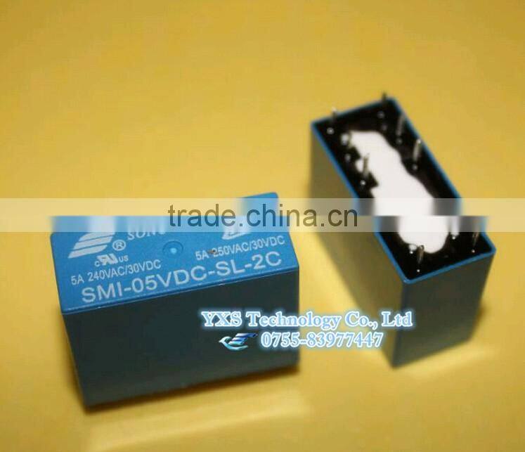 SMI-05VDC-SL-2C 5A 250VAC/30VDC 5V 8pin relay 2 group conversion
