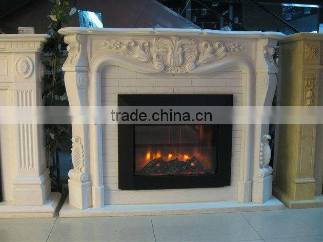 white marble fireplace mantel