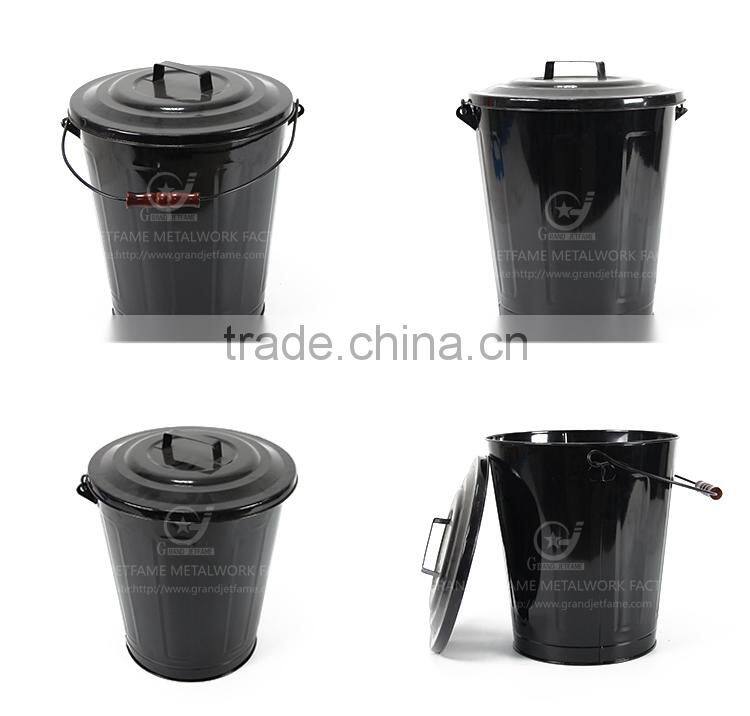 iron powder coating ash bucket and shovel metal coal scuttle
