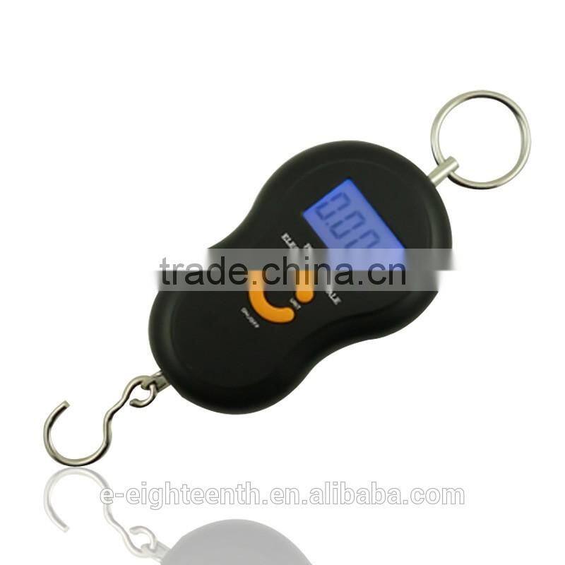 2016 new arrival hot sale 40Kg/10g Portable LCD Display Electronic Hook Scales