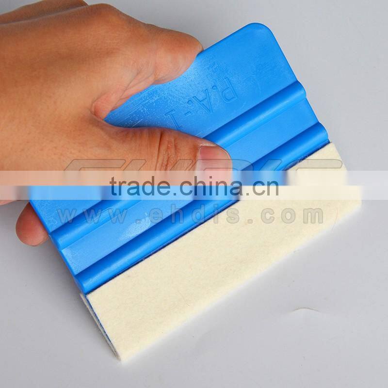 A02W plastic squeegee with wool felt / wool squeegee