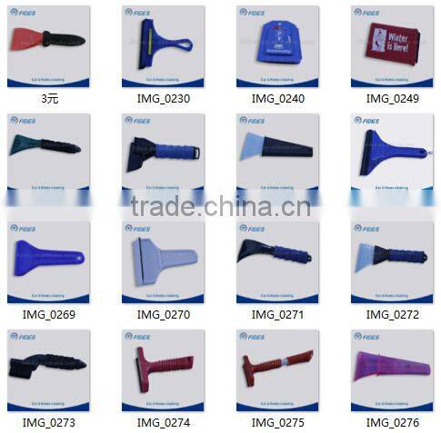 car glass window rubber wiper with plastic ice scraper