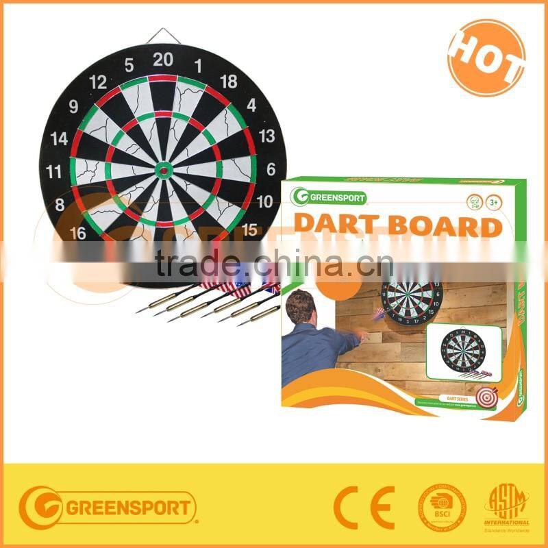 Flocking Dart Board With Metal darts /color box packing/