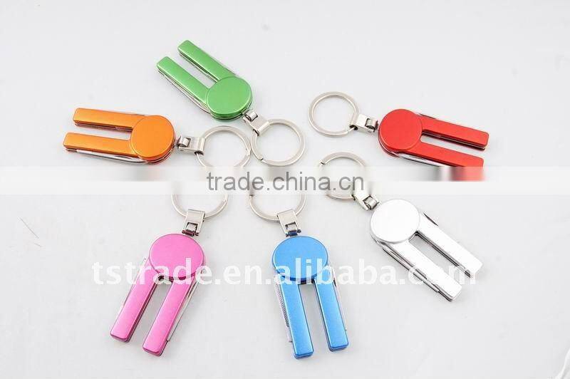 2014 Mini Cute design LED metal utility keychain gift knife K132A.
