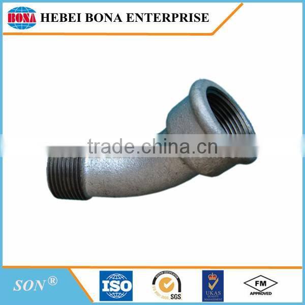 Hot Dipped Galvanzed Plain End Malleable Iron Pipe Fittings