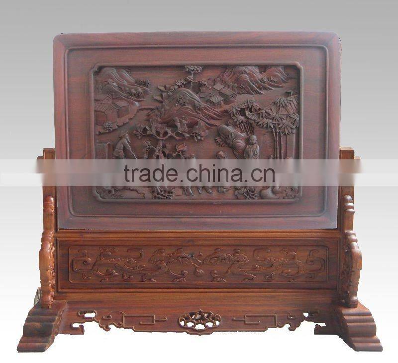 wood screen, "tea contrast" antique wood home decoration