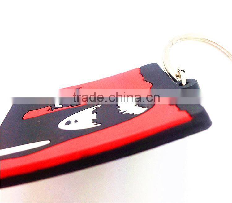 China manufacturer direct sale 2D PVC custom keychain maker