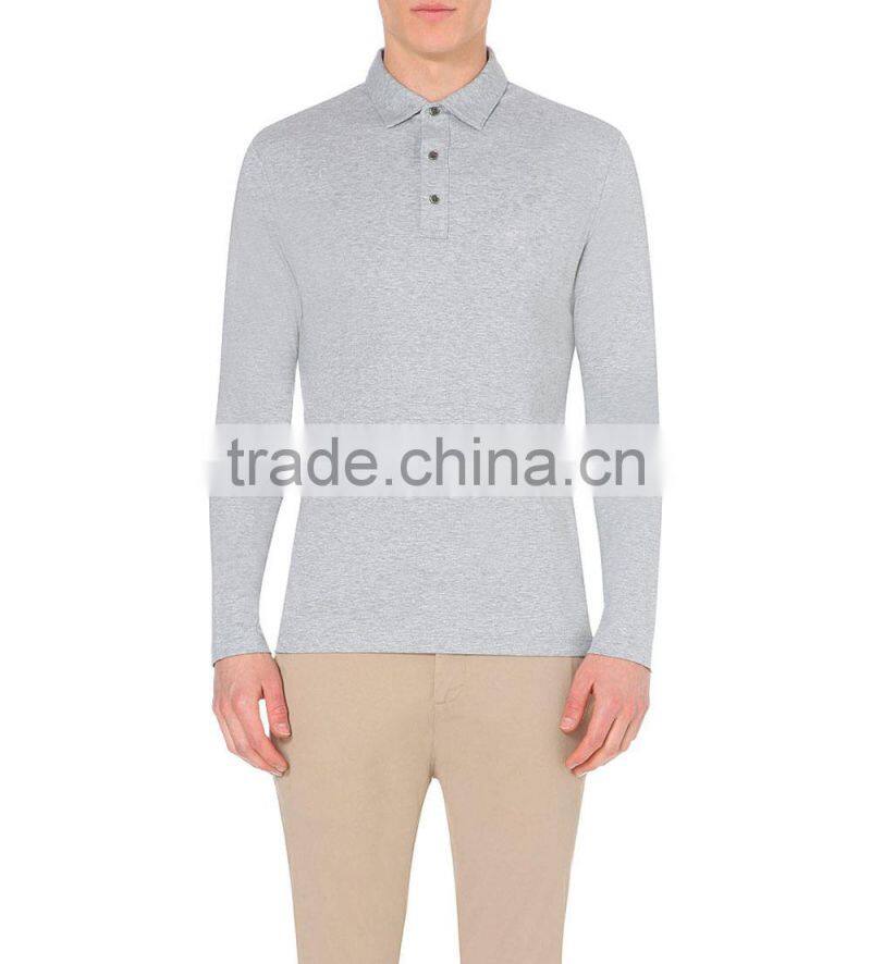 wholesale Business Polo Shirt For Man Long Sleeve Manly Polo Shirt Solid Color 100% Cotton Shirt Also Accept Your Logo