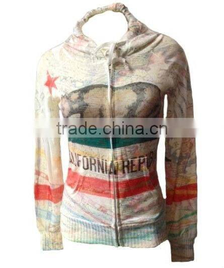Sexy Cali Bear California Republic Sublimation Print Flag HOODIE Sweater