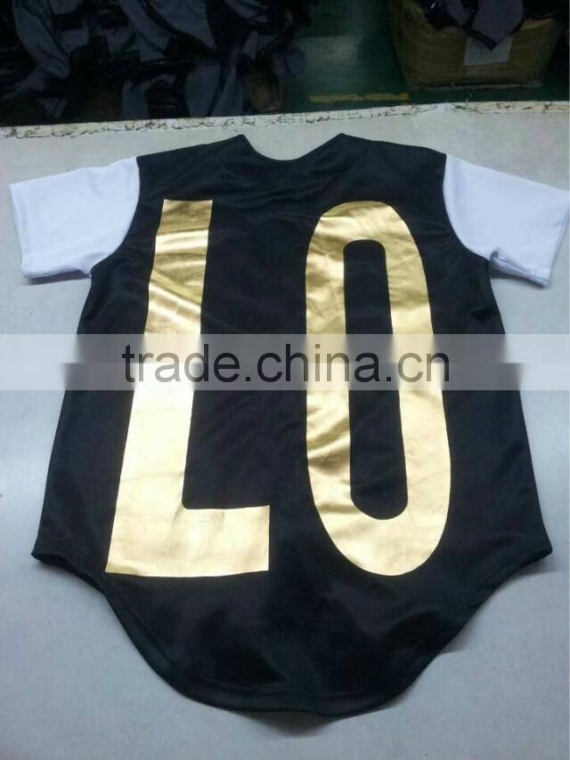 100% polyester baseball/softball jersey/ free design with your own logo/full subliamted/100% polyester