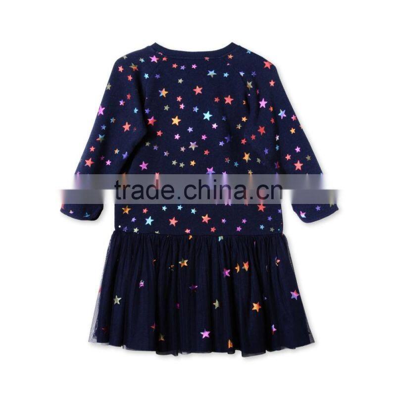 Beautiful Model Midnight Star Kid Frocks Designs Dress Gril Dresses HSD5587