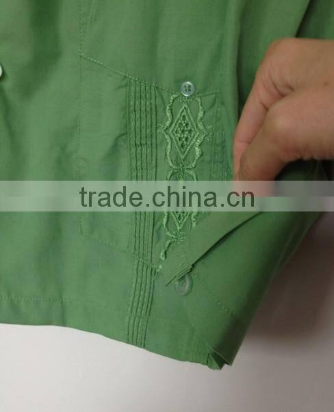 Guayaberas, Traditional Linen Mens Guayabera Shirts Embroidery Guayabera shirts